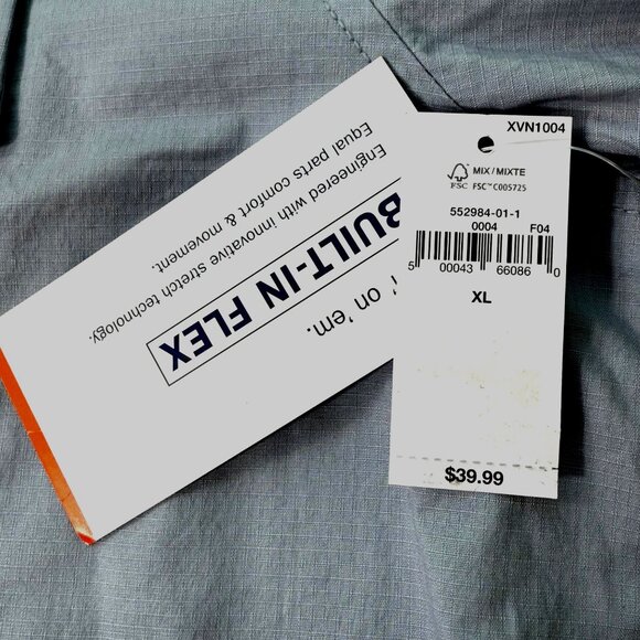 Old Navy Button Front Shirt Built-In-Flex Blue Salt Mens XL - Picture 6 of 8